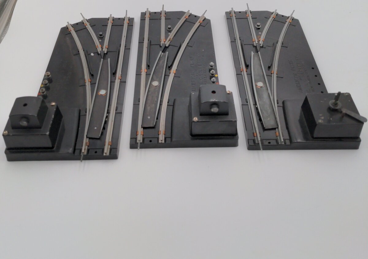 American Flyer Vintage S Switches & Rerailer Track Sections #720A,728 & 722A [7] EX