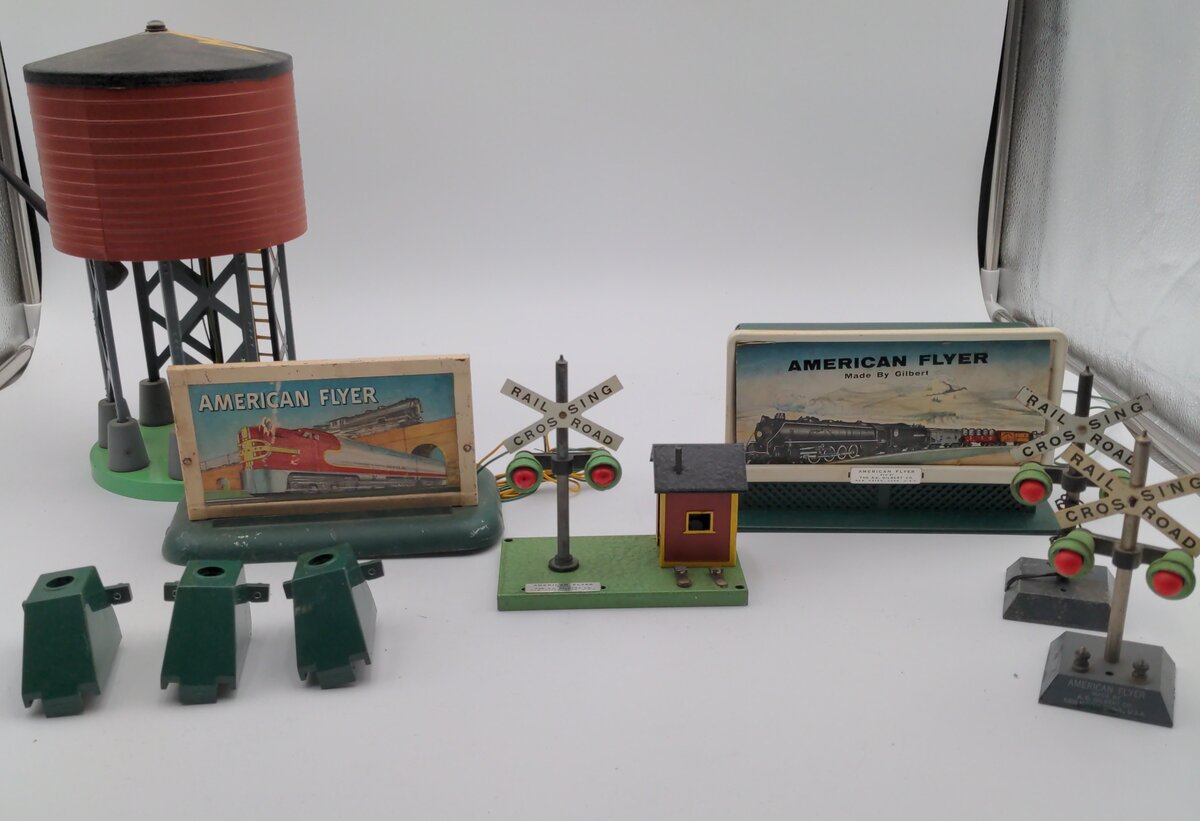 American Flyer Vintage S Accessories # 596, 730, 568, 759, 760 & 566 [9] VG