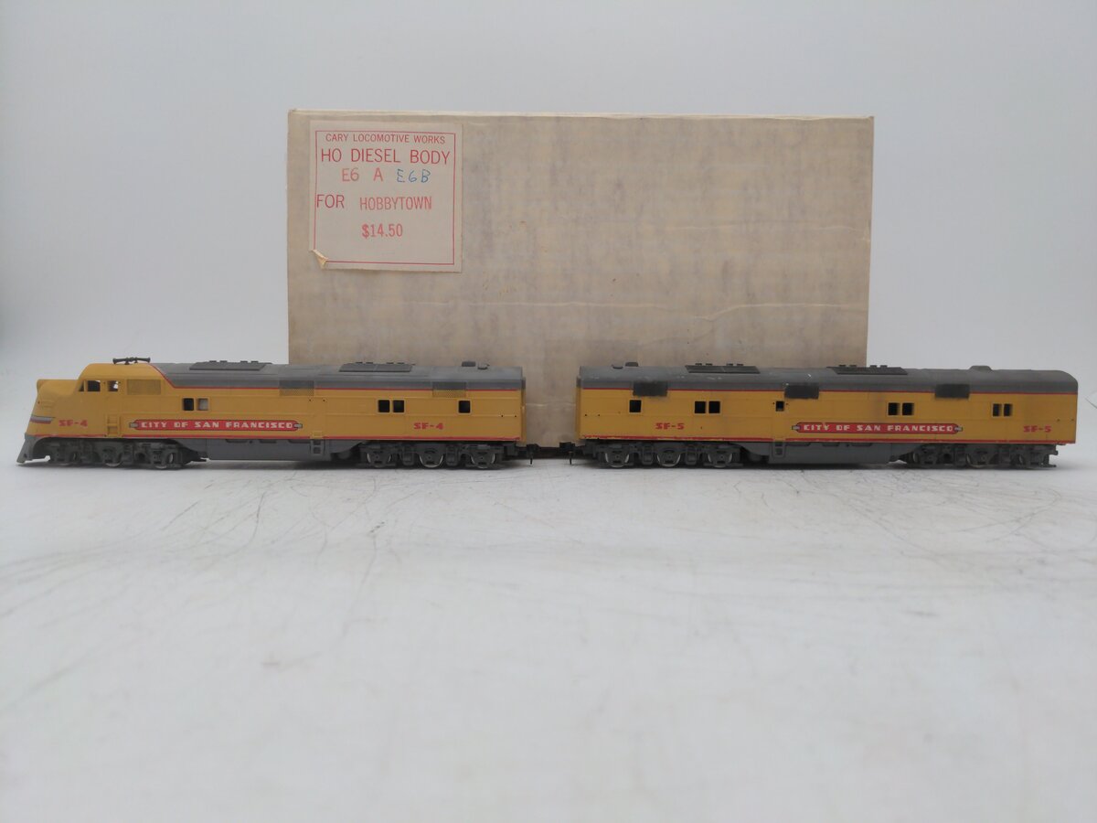 Cary Loco Works HO City Of Francisco E6 A & B Locomotives #'s SF-4 & 5-Custom/Box