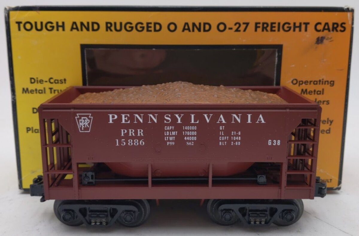 MTH 30-7522 O Gauge Pennsylvania Railroad Ore Car #15886 EX/Box