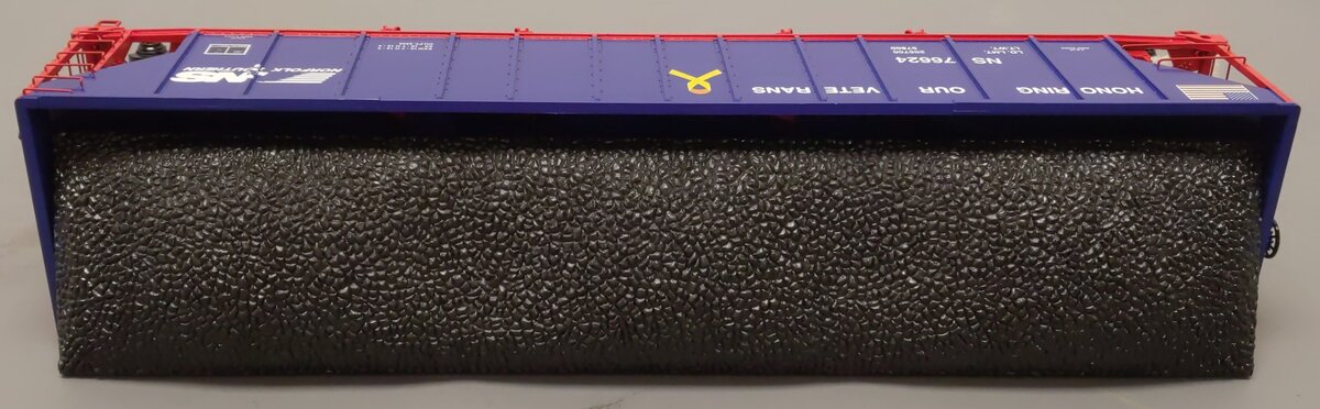 MTH 70-75056 G Scale Norfolk Southern "Veterans" Railking 4 Bay Hopper #76624