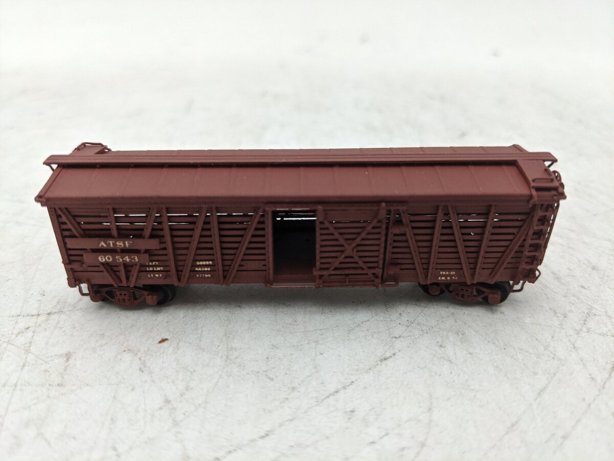 Pecos River Brass SK-R N Scale BRASS Santa Fe Stock Car (Painted) EX/Box