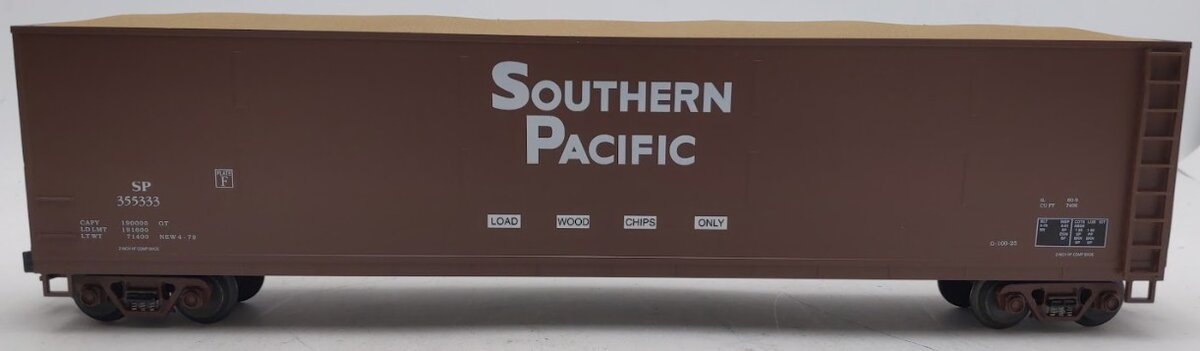 MTH 20-97504 O Gauge Southern Pacific Wood Chip Hopper With Load LN/Box