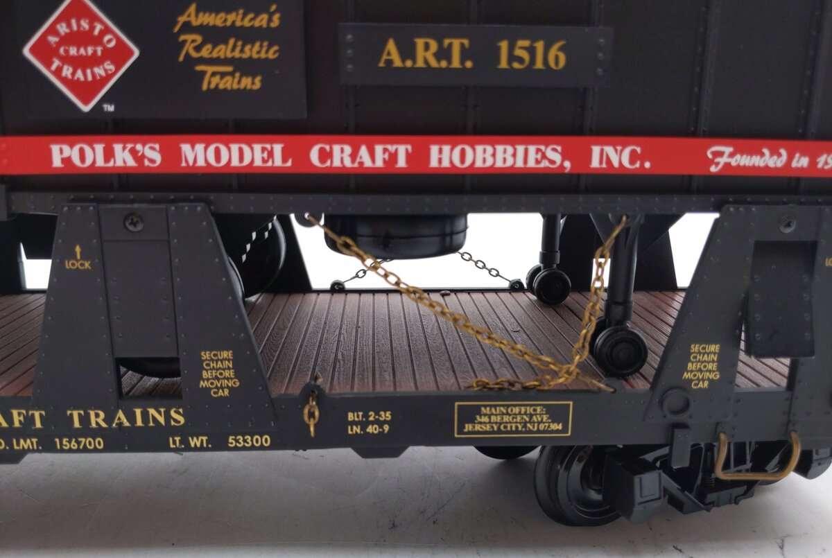 Aristo-Craft 46516 G Scale Aristo-Craft Piggyback Flatcar with Two Trailers EX/Box