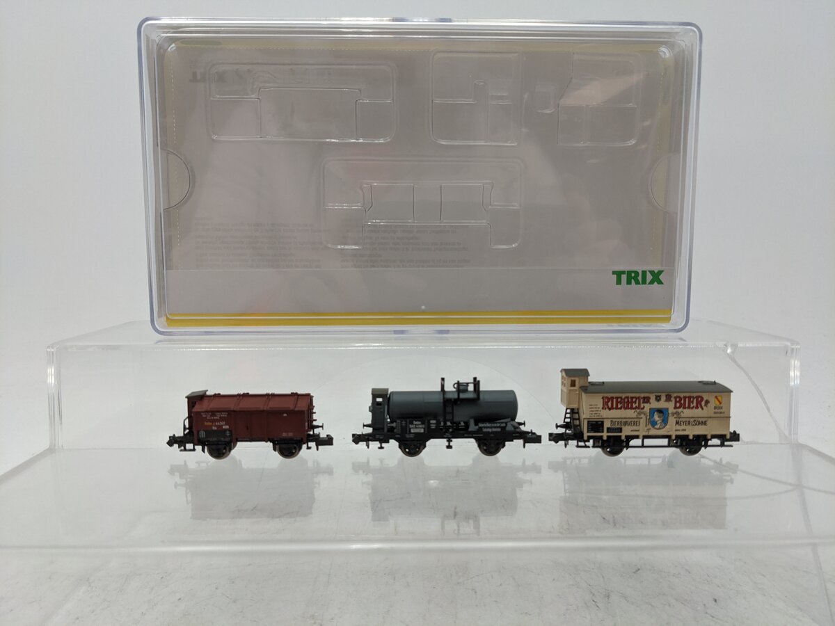 Trix 15063 Badisher Guterzug Train Car Set Of 3 EX/Box