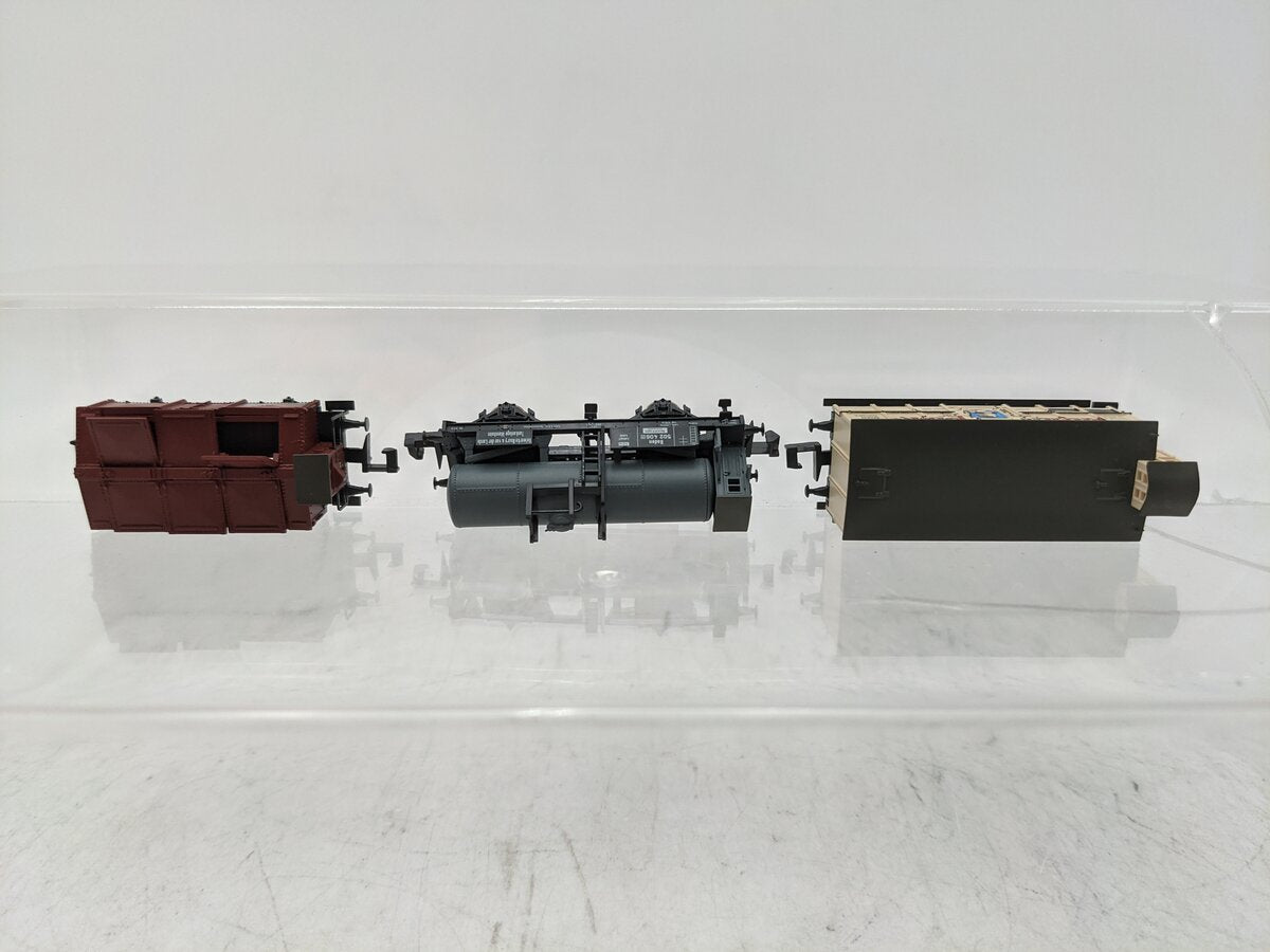 Trix 15063 Badisher Guterzug Train Car Set Of 3 EX/Box