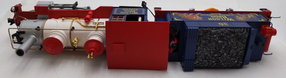 LGB 22191 G Scale Wilson Bros. Circus 2-6-0 Steam Locomotive & Tender VG/Box