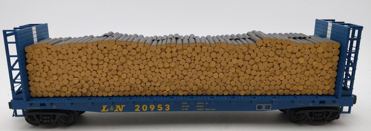 MTH 20-98893 O Gauge L&N Bulkhead Flatcar #20958 w/Log Load
