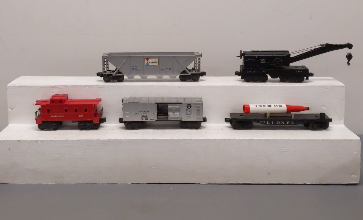Lionel Vintage O Postwar Freight Cars # 1007, 2460, 3454, 6346-56 & 6175 [5] VG