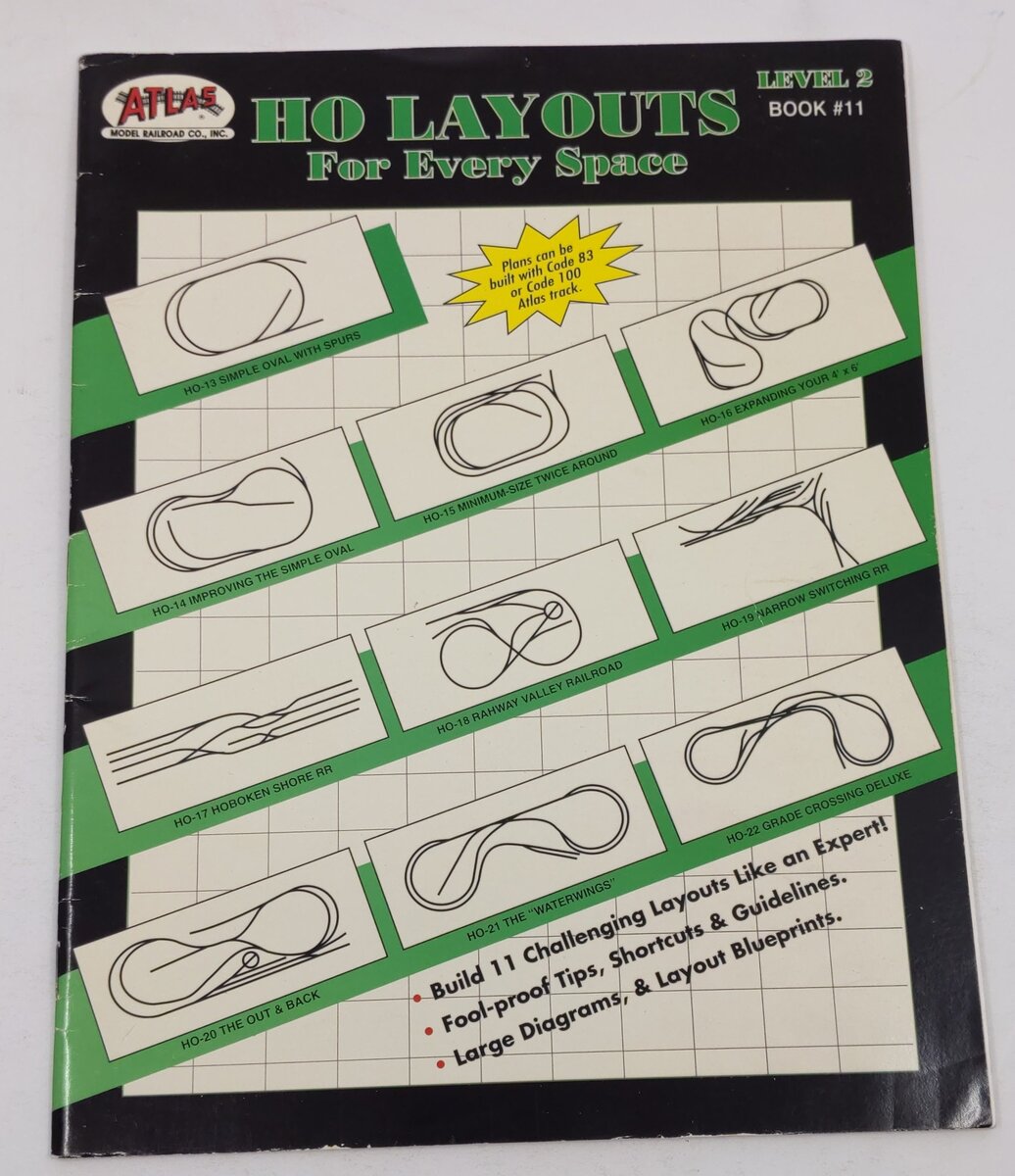 HO Layouts For Every Space by Atlas Model Railroad Paperback Book VG