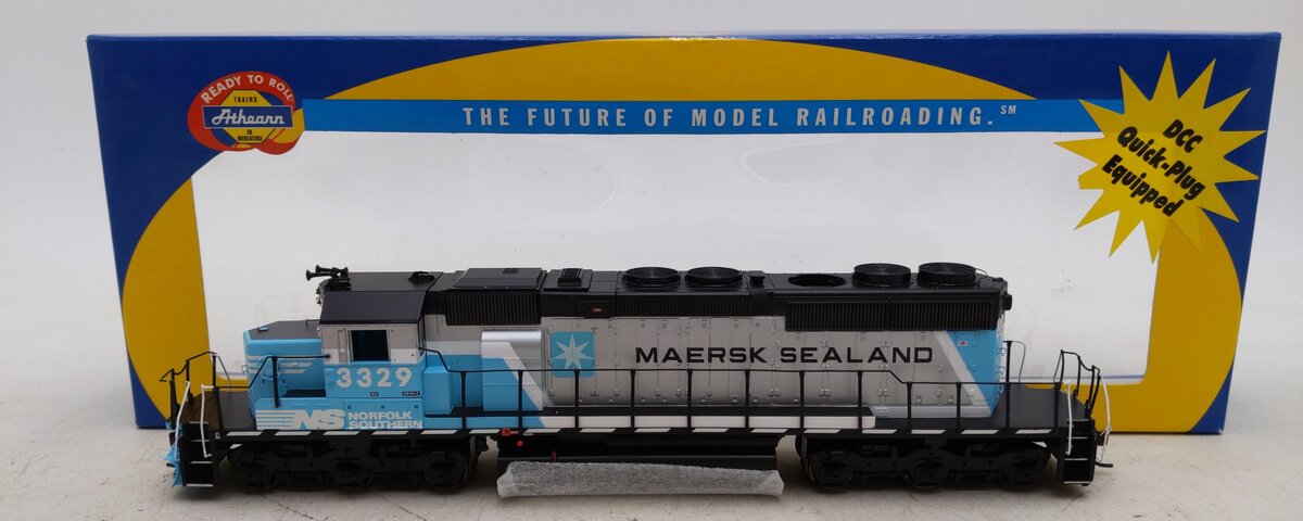 Athearn 95266 HO Scale Norfolk Southern Maersk Sealand SD40-2 Diesel Loco #3329 VG/Box