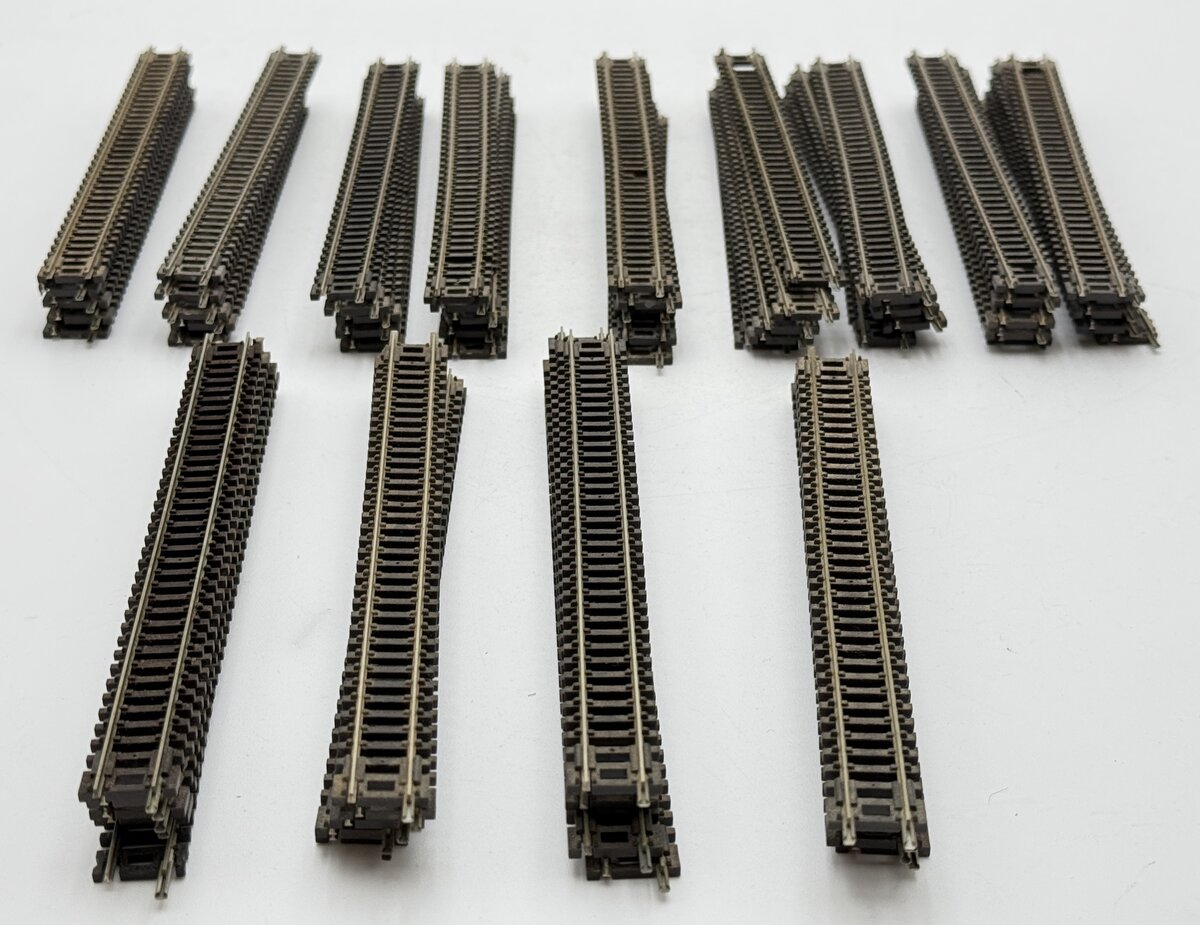 Peco N Scale Assorted Straight Track Sections [85] VG