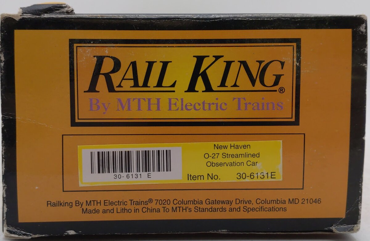 MTH 30-6131E New Haven Observation Car #475 VG/Box