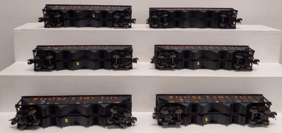 MTH 20-90892 O Wheeling & Lake Erie 4-Bay Hopper 6-Car Set w/ Coal Load