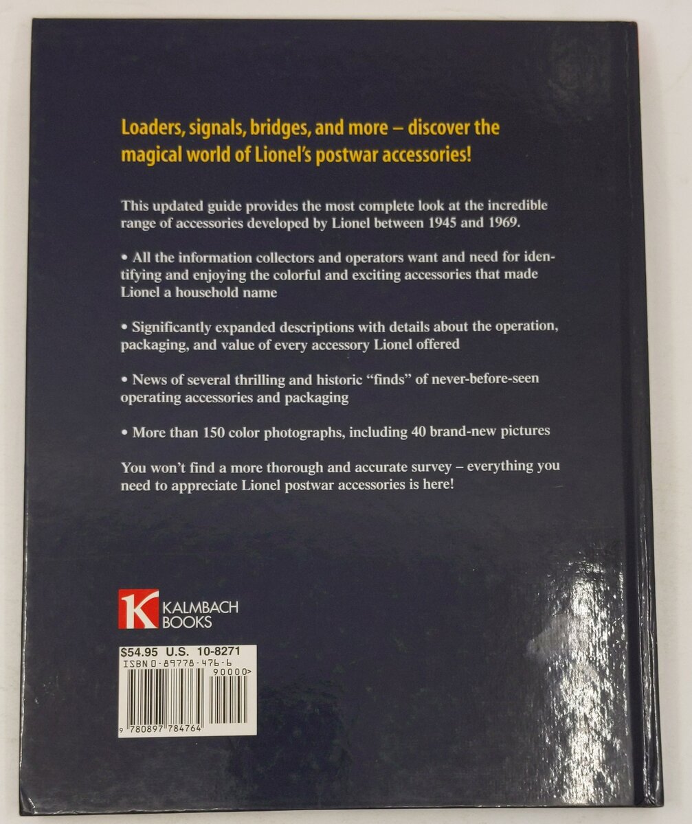 Lionel Trains 1945-1969: Accessories Vol.6 Hardcover Book By Alan Stewart EX