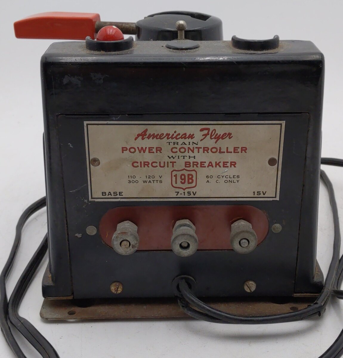 American Flyer 19B Vintage S 300 Watt Train Transformer 110V VG