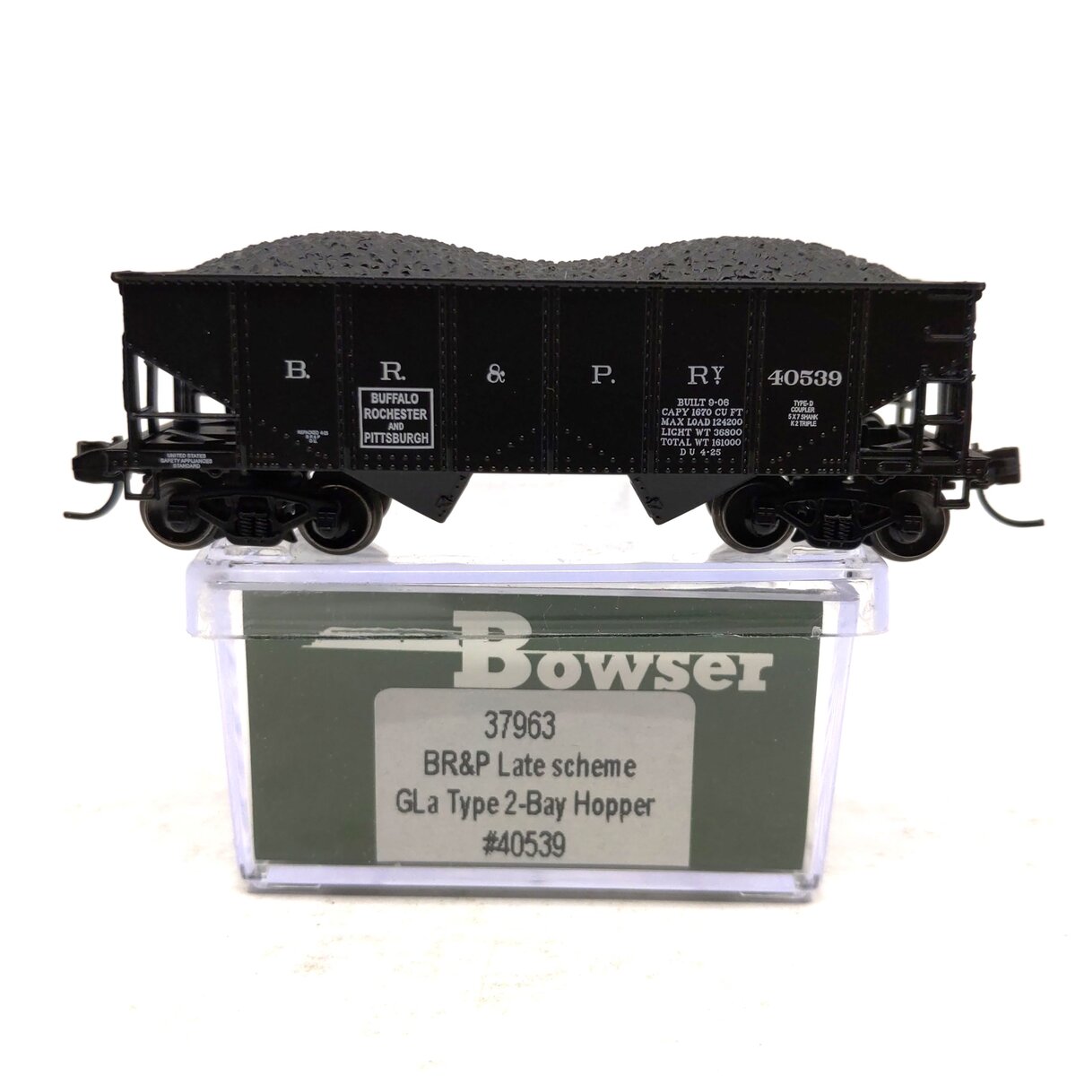 Bowser 37963 N Buffalo, Rochester & Pittsburgh Late Scheme GLa Hopper Car #40539