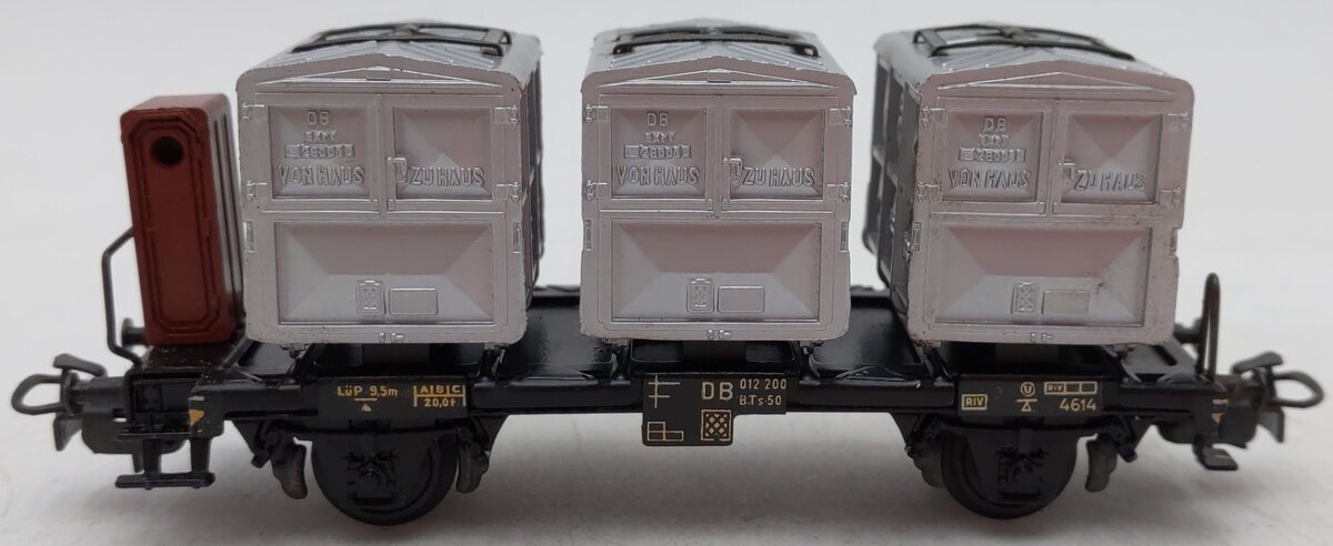 Marklin 4614 DB Flatcar with 3 Containers EX/Box