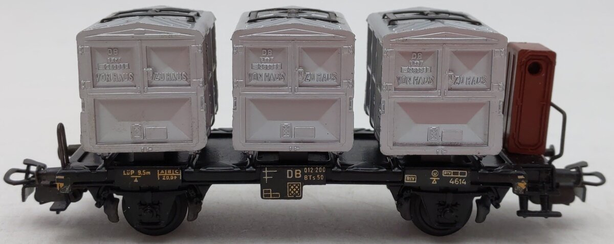 Marklin 4614 DB Flatcar with 3 Containers EX/Box