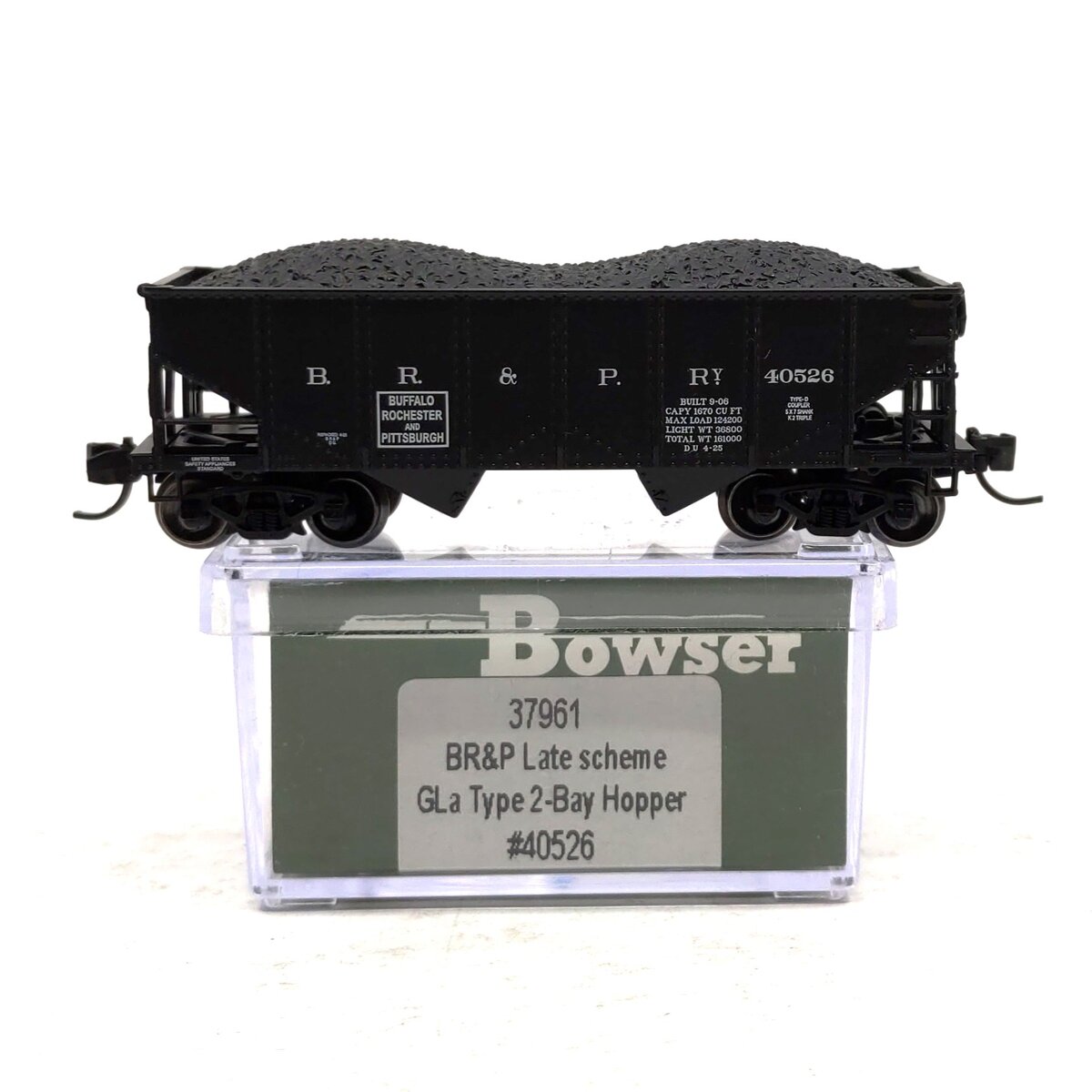 Bowser 37961 N Buffalo, Rochester & Pittsburgh Late Scheme GLa Hopper Car #40526