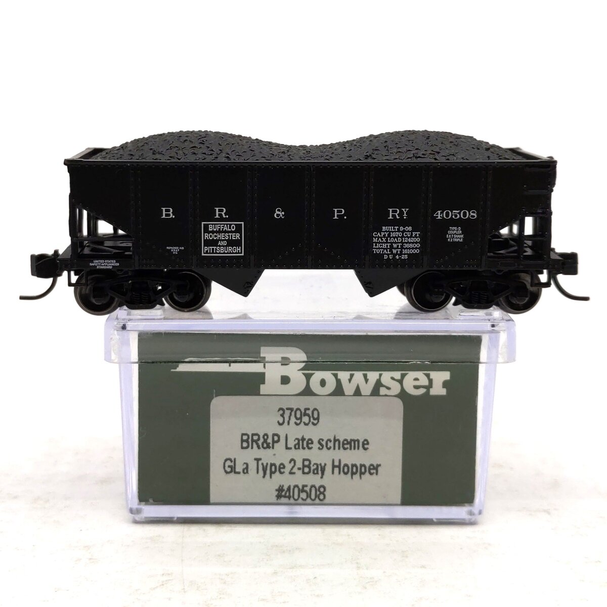 Bowser 37959 N Buffalo Rochester & Pittsburgh Late Scheme GLa Hopper #40508