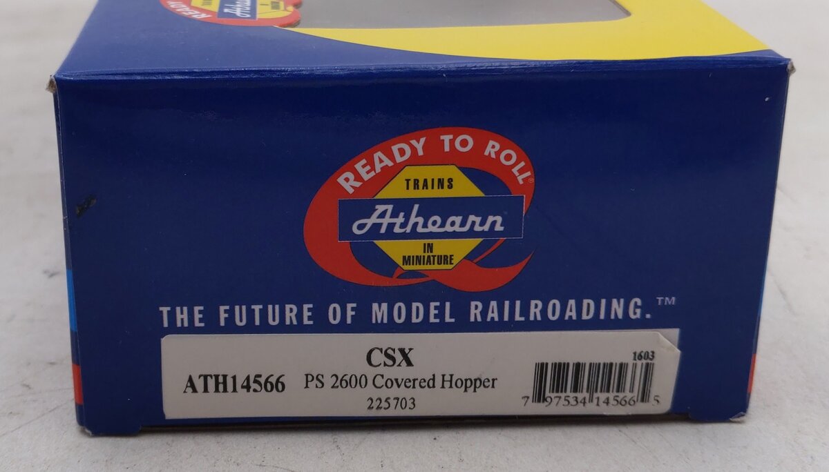 Athearn 14566 HO Ex-Chessie/CSX PS-2 2600 Cover Hopper RTR #225703 LN/Box