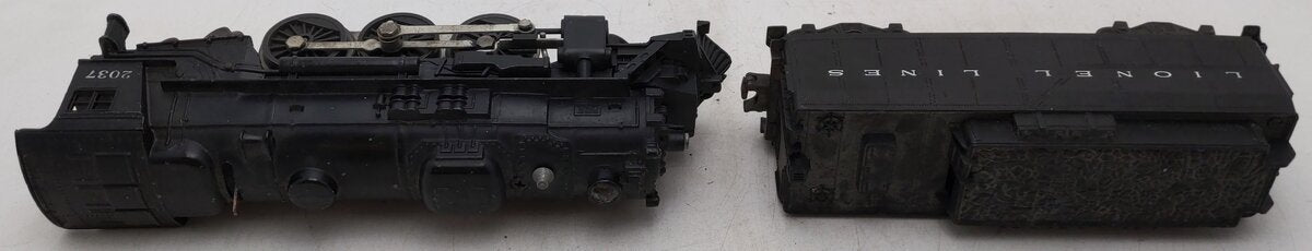 Lionel 2037 Vintage O 2-6-4 Die-Cast Steam Locomotive and 6026W Tender VG
