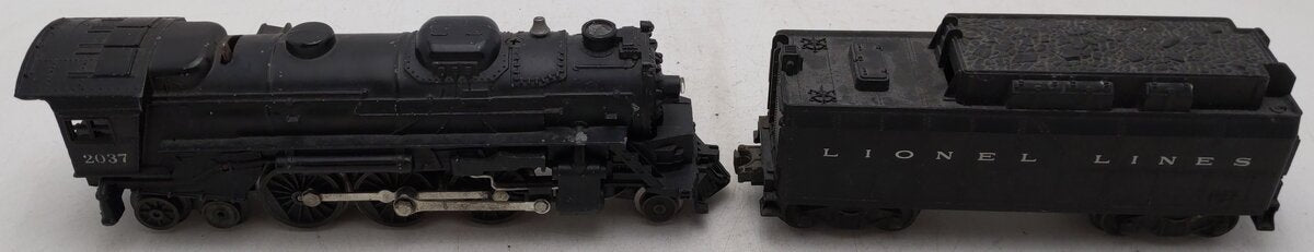 Lionel 2037 Vintage O 2-6-4 Die-Cast Steam Locomotive and 6026W Tender VG
