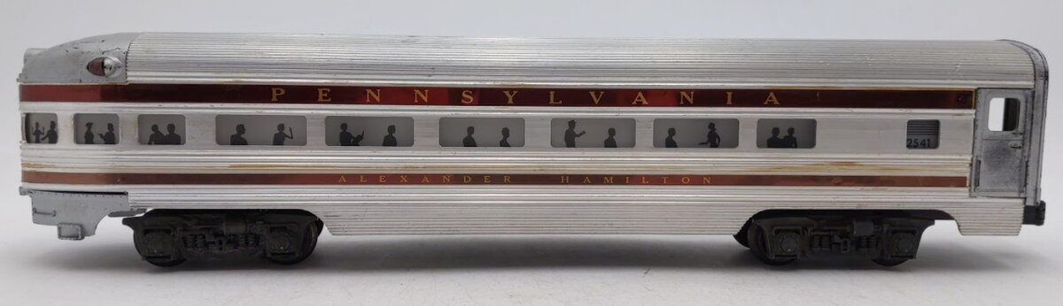 Lionel 2541 Vintage O Pennsylvania Alexander Hamilton Aluminum Observation Car