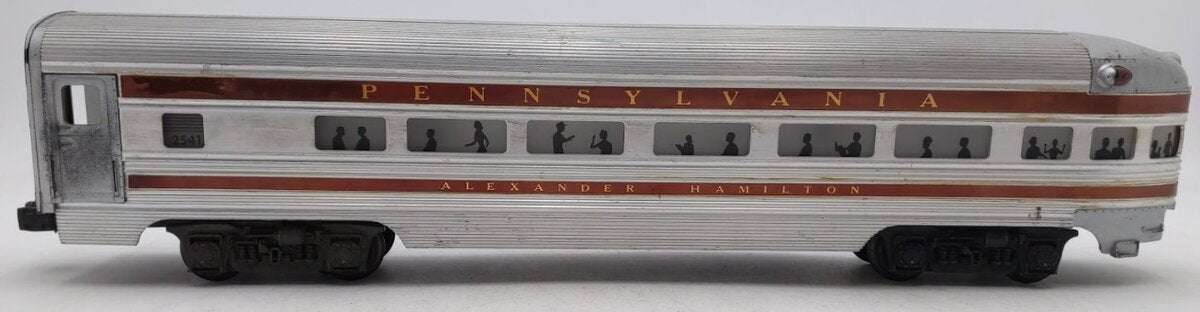 Lionel 2541 Vintage O Pennsylvania Alexander Hamilton Aluminum Observation Car
