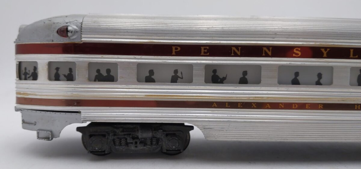 Lionel 2541 Vintage O Pennsylvania Alexander Hamilton Aluminum Observation Car
