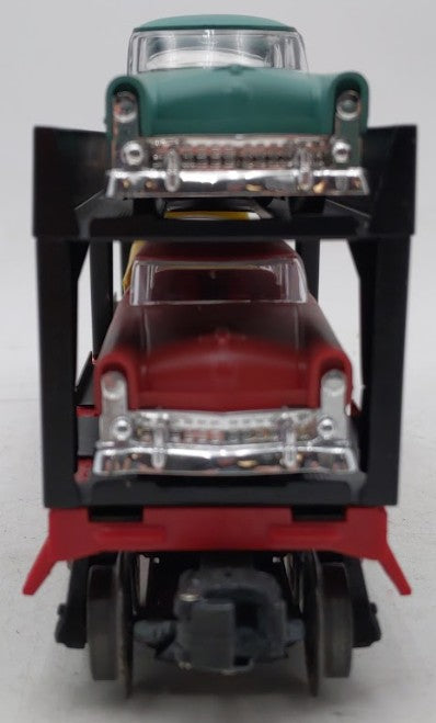 Lionel 6414 Vintage O Gauge Postwar Evans Autoloader with 4 Repro Automobiles VG
