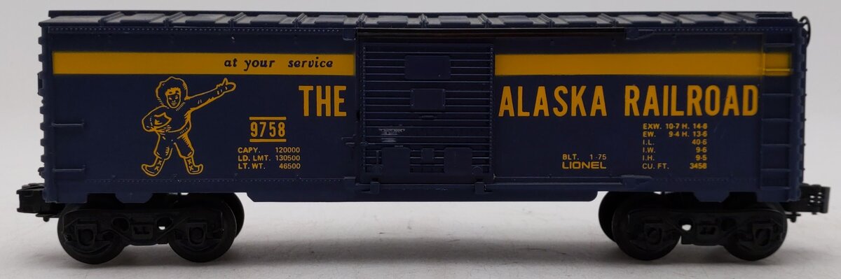 Lionel 6-9758 O Gauge Alaska Railroad Boxcar EX
