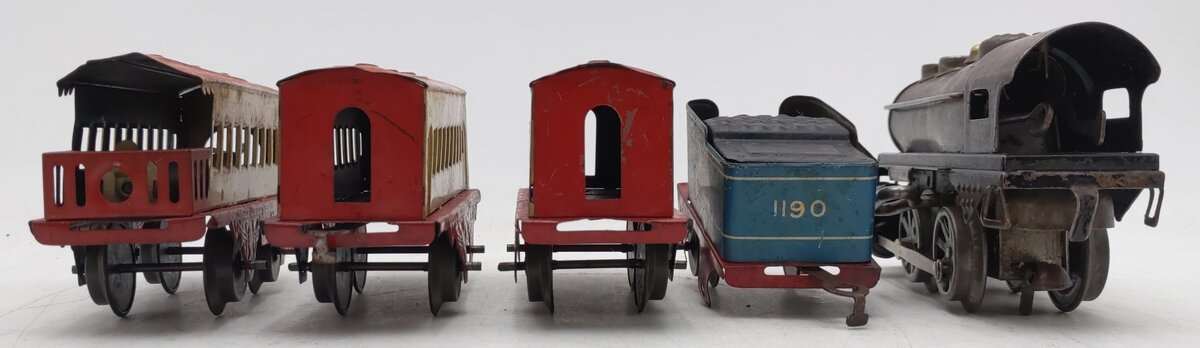 Hafner Vintage O Prewar Overland Flyer Steam Locomotive & Passenger Set
