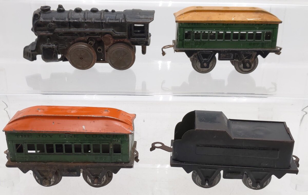 Joy Line Vintage O Wind-Up Steam Passenger Set VG