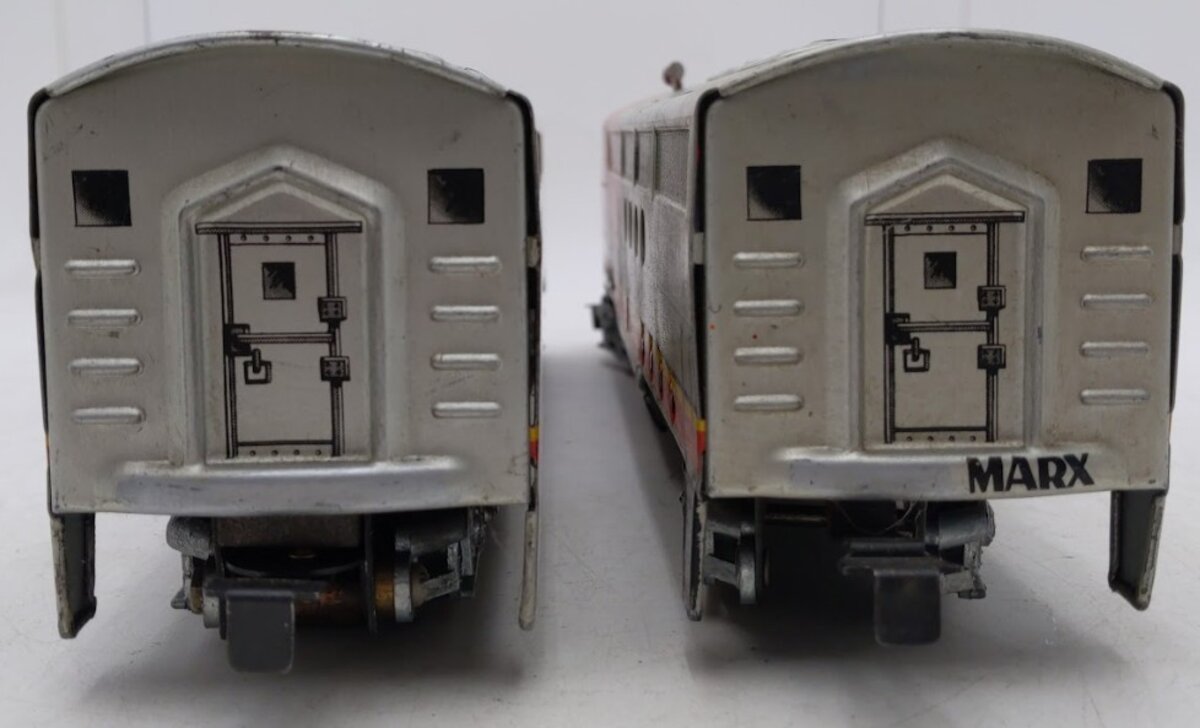 Marx 21 Vintage O Santa Fe F3 AA Diesel Locomotive & Dummy Unit Set