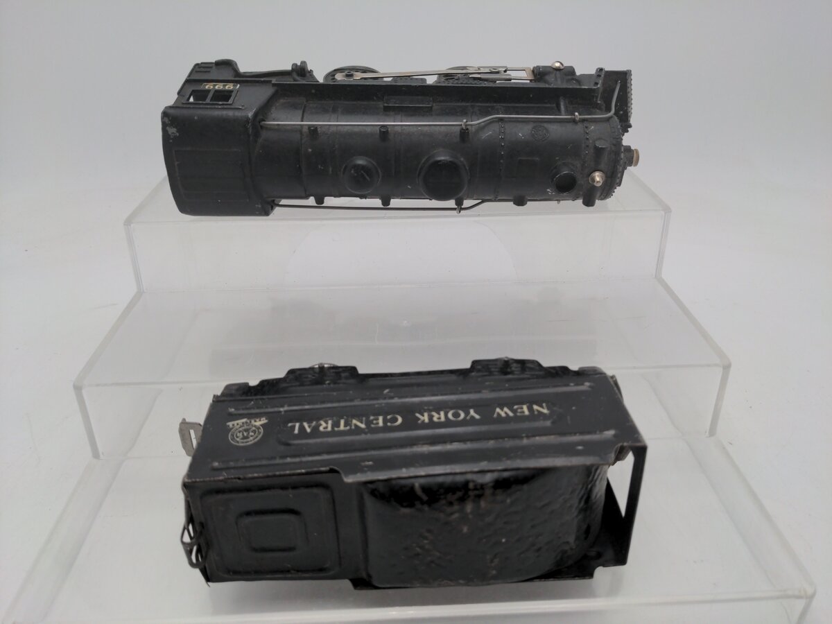 Marx 999 Vintage O New York Central 2-4-2 Steam Locomotive with Tender VG