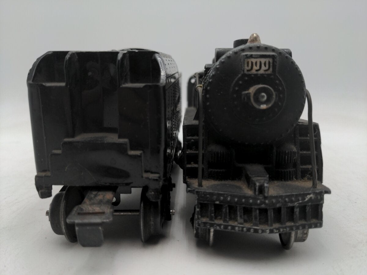 Marx 999 Vintage O New York Central 2-4-2 Steam Locomotive with Tender VG
