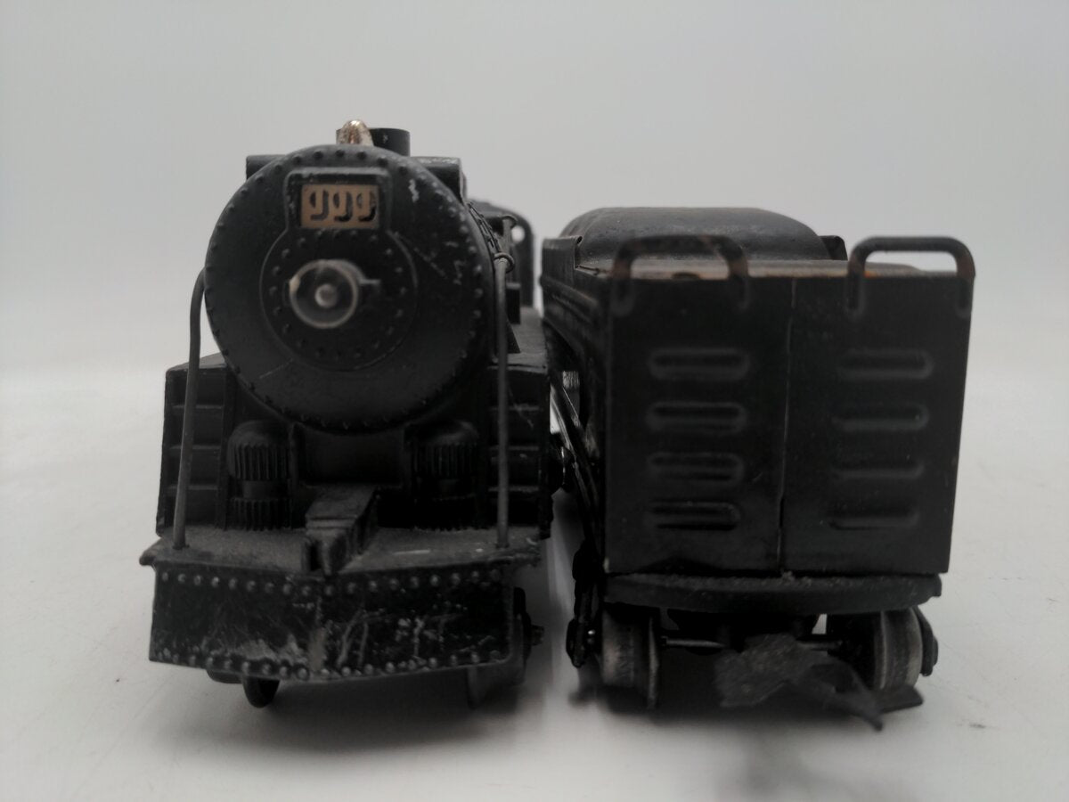Marx 999 Vintage O New York Central 2-4-2 Steam Locomotive with Tender VG