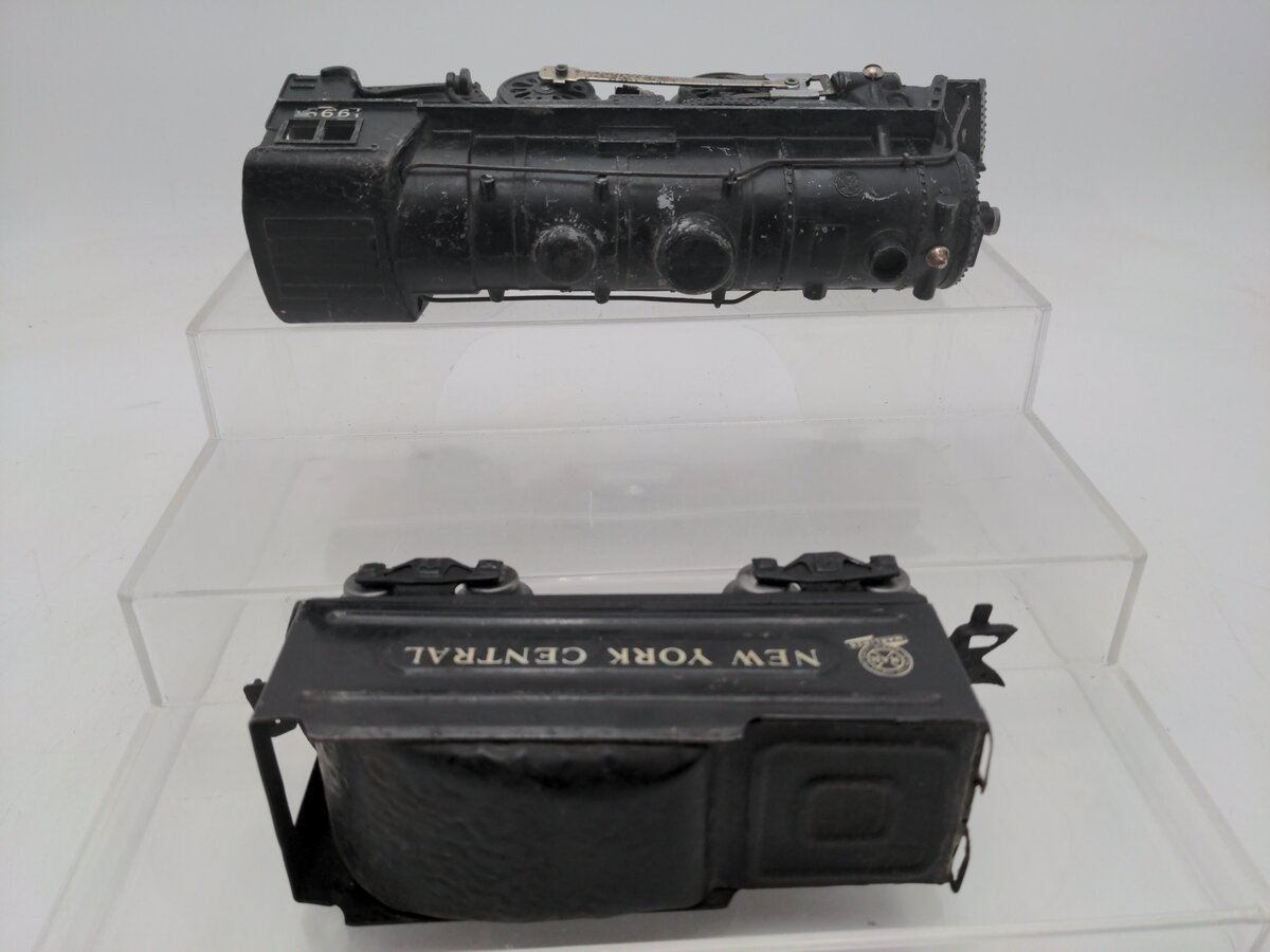 Marx 999 Vintage O New York Central 2-4-2 Steam Locomotive with Tender VG