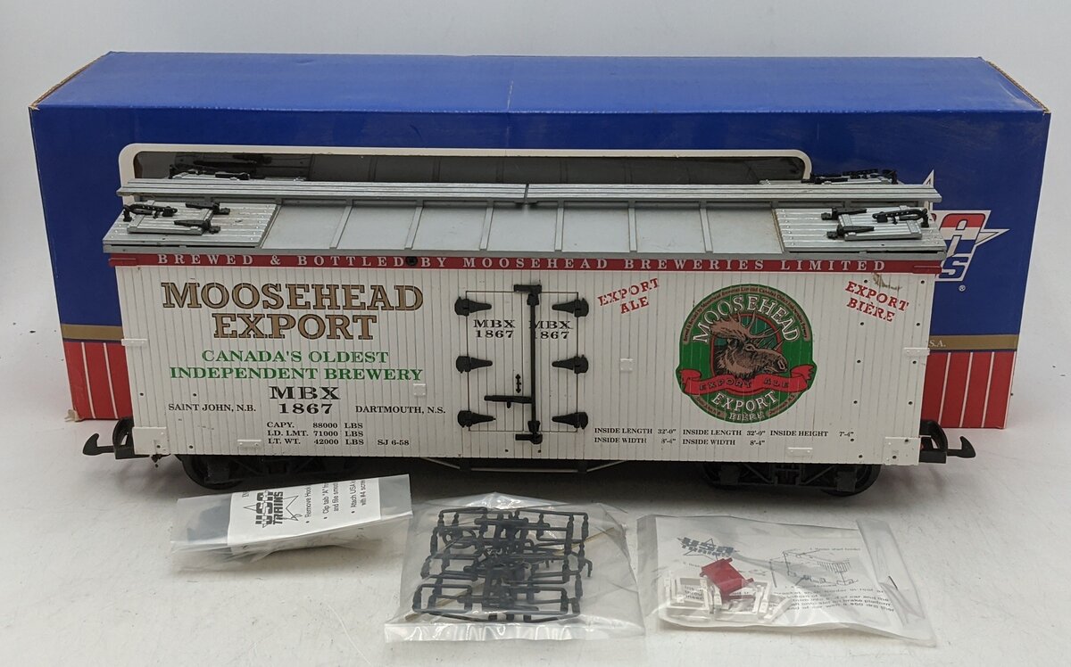 USA Trains 16263 G Moosehead Export Ale Refrigerator Car #1867 EX/Box