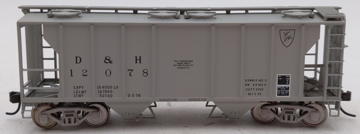 Atlas 17189 HO Scale Delaware & Hudson Covered Hopper #12078 LN/Box