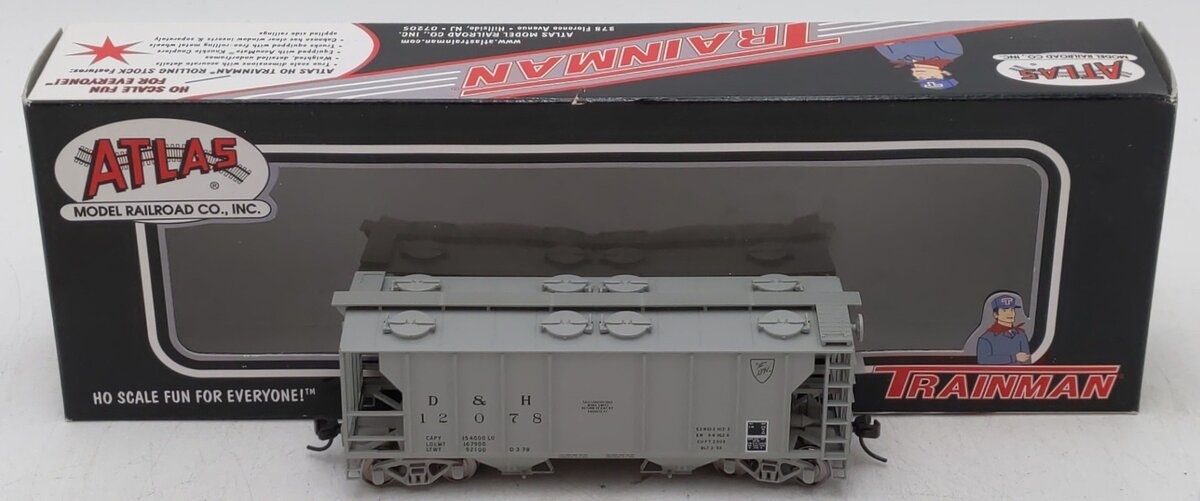 Atlas 17189 HO Scale Delaware & Hudson Covered Hopper #12078 LN/Box