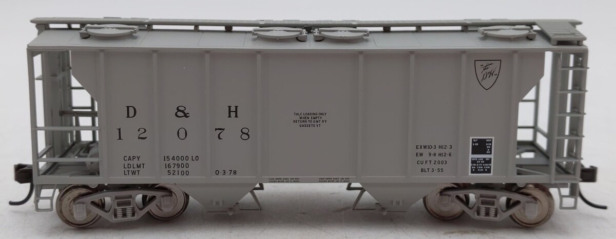 Atlas 17189 HO Scale Delaware & Hudson Covered Hopper #12078 LN/Box