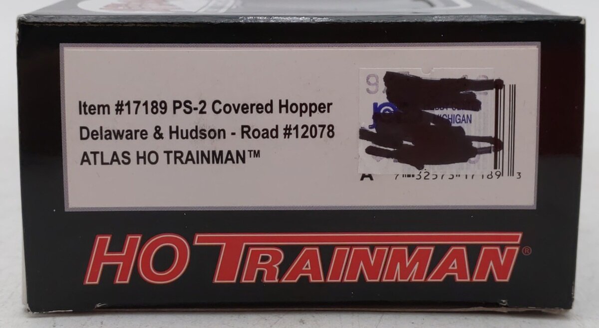 Atlas 17189 HO Scale Delaware & Hudson Covered Hopper #12078 LN/Box