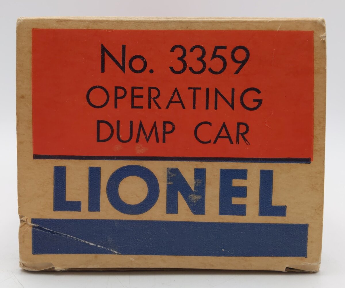 Lionel 3359 O Scale Vintage Operating Twin Bin Dump Car w/ Coal Load #335955 EX/Box