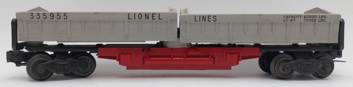 Lionel 3359 O Scale Vintage Operating Twin Bin Dump Car w/ Coal Load #335955 EX/Box