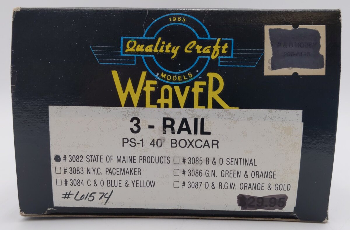 Weaver 3082 O Gauge State of Maine PS-1 40' Boxcar #45099 (3-Rail) LN/Box