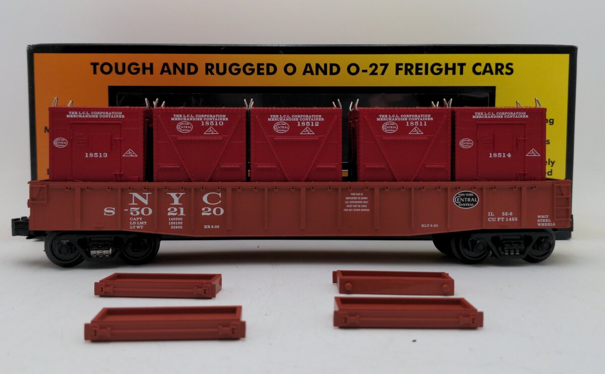 MTH 30-7266 NYC Gondola Car w/LCL Containers EX/Box