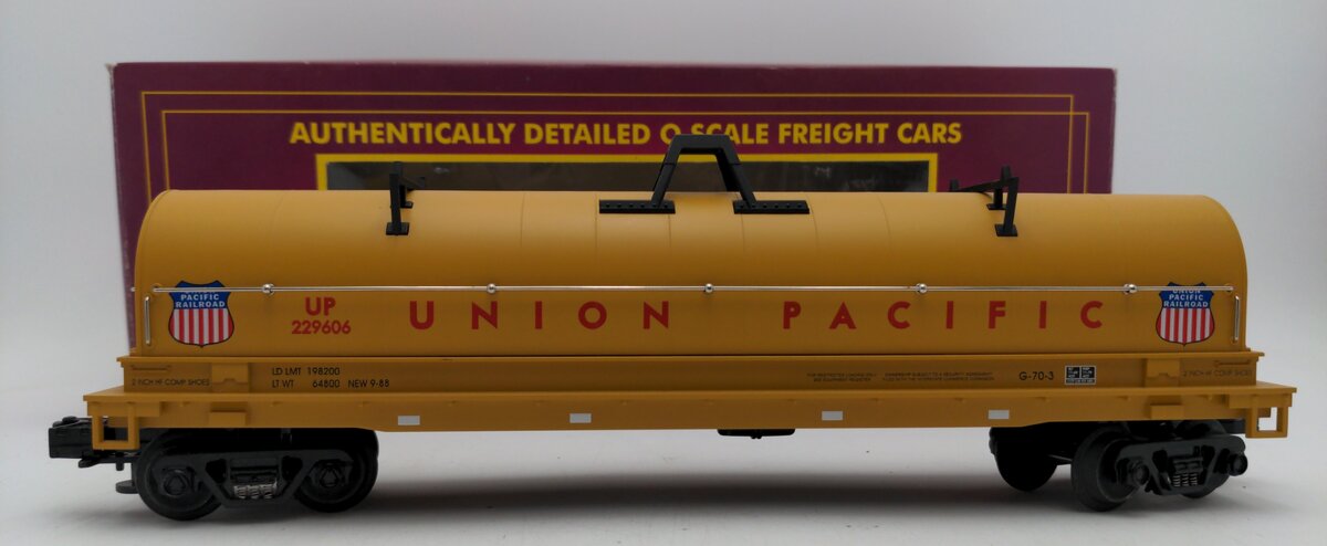 MTH 20-98204 O Gauge Union Pacific Steel Coil Car w/ Cover #229606 EX/Box